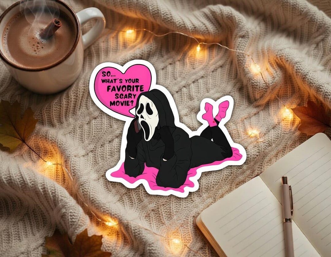 Ghostface Scary Movie Sticker – Horror Vinyl Decal for Laptops ...