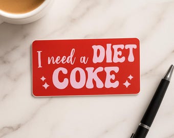 Diet Coke Sticker: Waterproof Vinyl, Laptop, Water Bottle Decal, Kindle Stickers