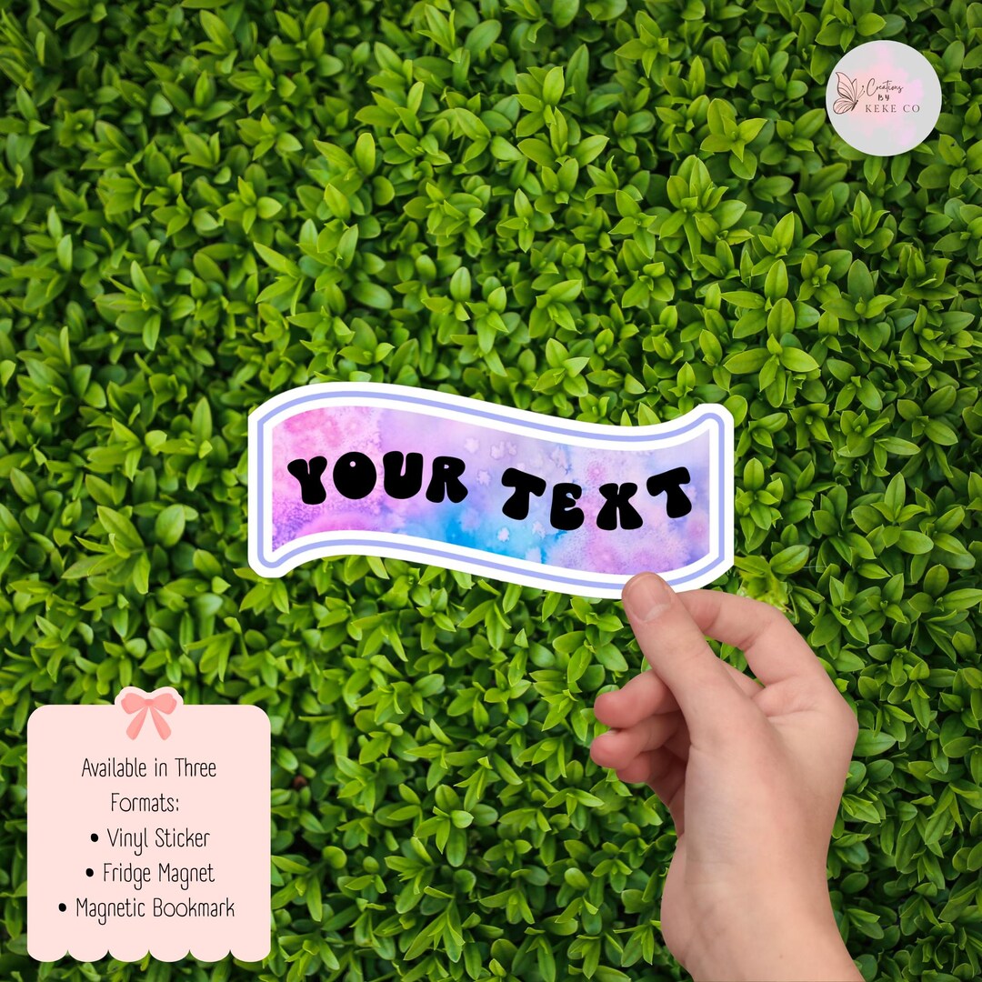 Custom Text Vinyl Sticker: Personalized Word, Name Sticker, Magnet - Etsy