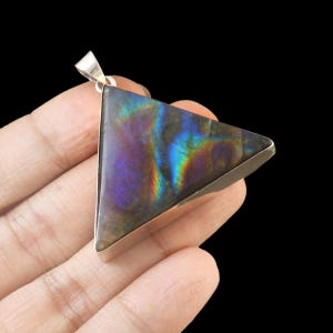 Purple Labradorite Pendant 925 Sterling Silver Pendant Handmade Labradorite Gemstone Pendant Jewelry Silver Prong setting pendants