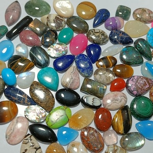 Gemstones Mix Lot, Cabochon Stones Bulk cabochons, wholesale Mixed Lot Bulk Assorted Gemstone lot mixed Stones for wir-wrap Pendant Rings