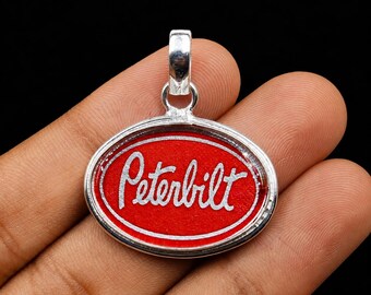 Peterbilt Logo Pendant Necklace | Truck Driver Gift | Trucker Jewelry
