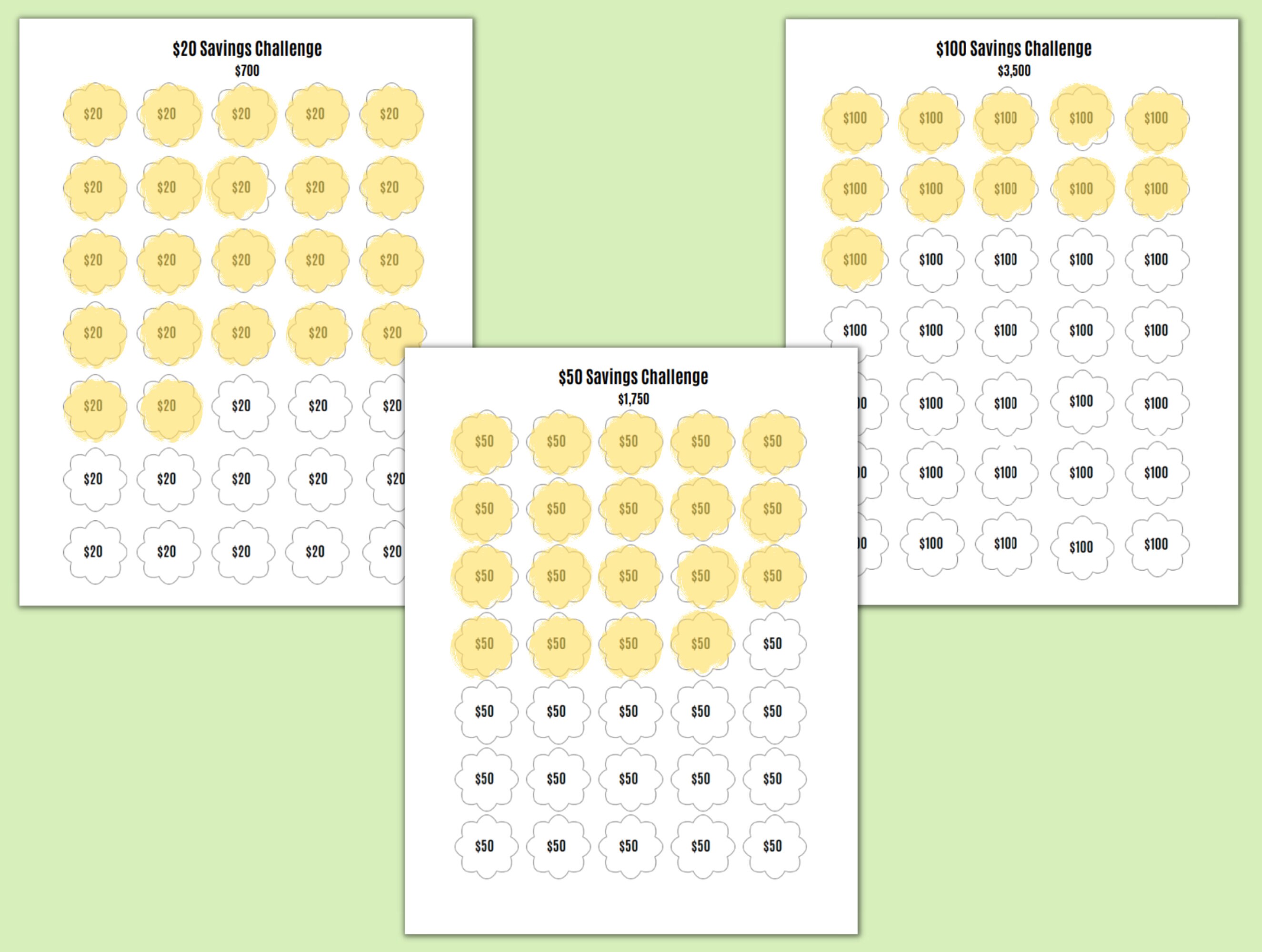 Savings Challenge Download, Printable Savings Challenge, PDF Savings ...