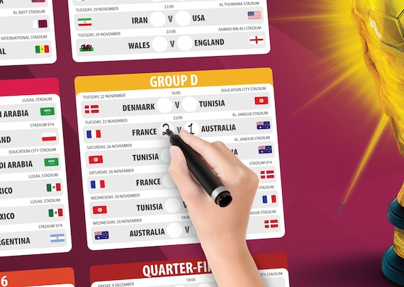 FIFA World Cup Schedule 2022 6 Timezones World Cup 2022 Calendar, Digital World  Cup PDF File, Fifa World Cup Chart 2022 - Etsy Sweden