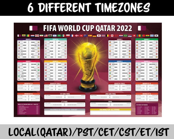 FIFA World Cup Schedule 2022 6 Timezones World Cup 2022 