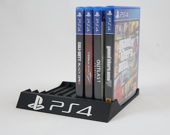 Spielehalter für Playstation 4 3D Druck/Platz für 10 PS4 Spiele/ Farbvariation möglich!