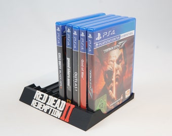 Red Dead Redemption 2 Spielehalter für PS 5 und PS 4 3D Druck/Platz für 10 PS5 und PS4 Spiele/ Farbvariation möglich!