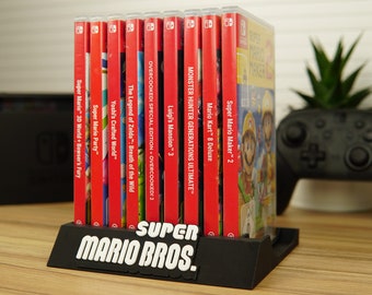 Super Mario Bros Spielehalter für Nintendo Switch 3D Druck/Platz für 10 Nintendo Switch Spiele/ Farbvariation möglich!