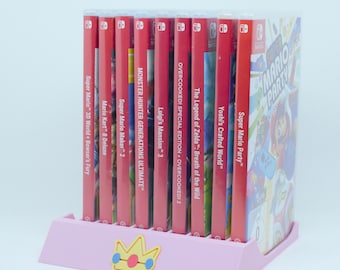 Princess Peach Spielehalter für Nintendo Switch 3D Druck/Platz für 10 Nintendo Switch Spiele/ Farbvariation möglich!