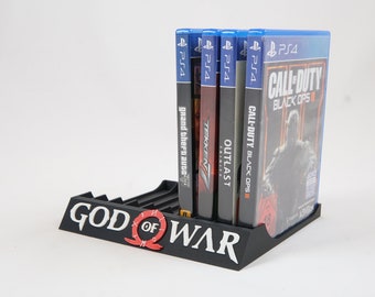 God of War Spielehalter für Playstation 5 und Playstation 4 3D Druck/Platz für 10 PS5 und PS4 Spiele/ Farbvariation möglich!