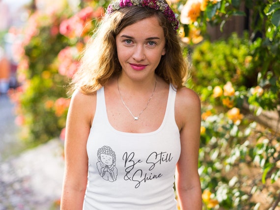 Camiseta Sin Mangas Buda Yoga - Estampado Loto Y Buda, Diseño Unalome, Meditación Y Relajación