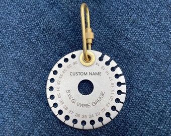 Metal Wire Gauge Tool: Jewelry Making, Portable Keychain