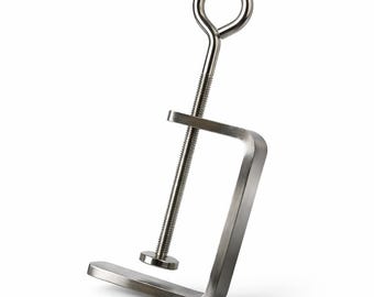 Heavy Duty C Clamp for Bench Pin – Jewelry Making Clamp with Eye Hook – Adjustable Workbench Holder Tool