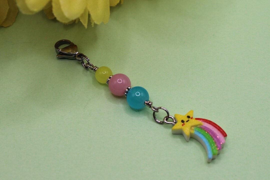 Shooting Star Zipper Pull Colorful Backpack Tag Lunch Box - Etsy