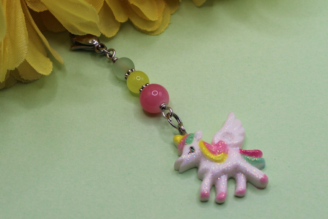 Unicorn Zipper Pull Colorful Backpack Tag Lunch Box Clip Etsy
