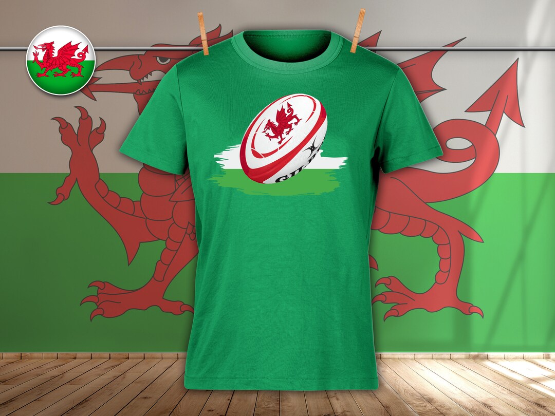 Wales Rugby T Shirt Green Tee Patriotic Shirt Cymru WRU WRL Etsy UK