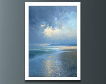 Donegal Sunset Giclée Print, Downings Beach, Irish Seascape, Coastal Wall Art Gift