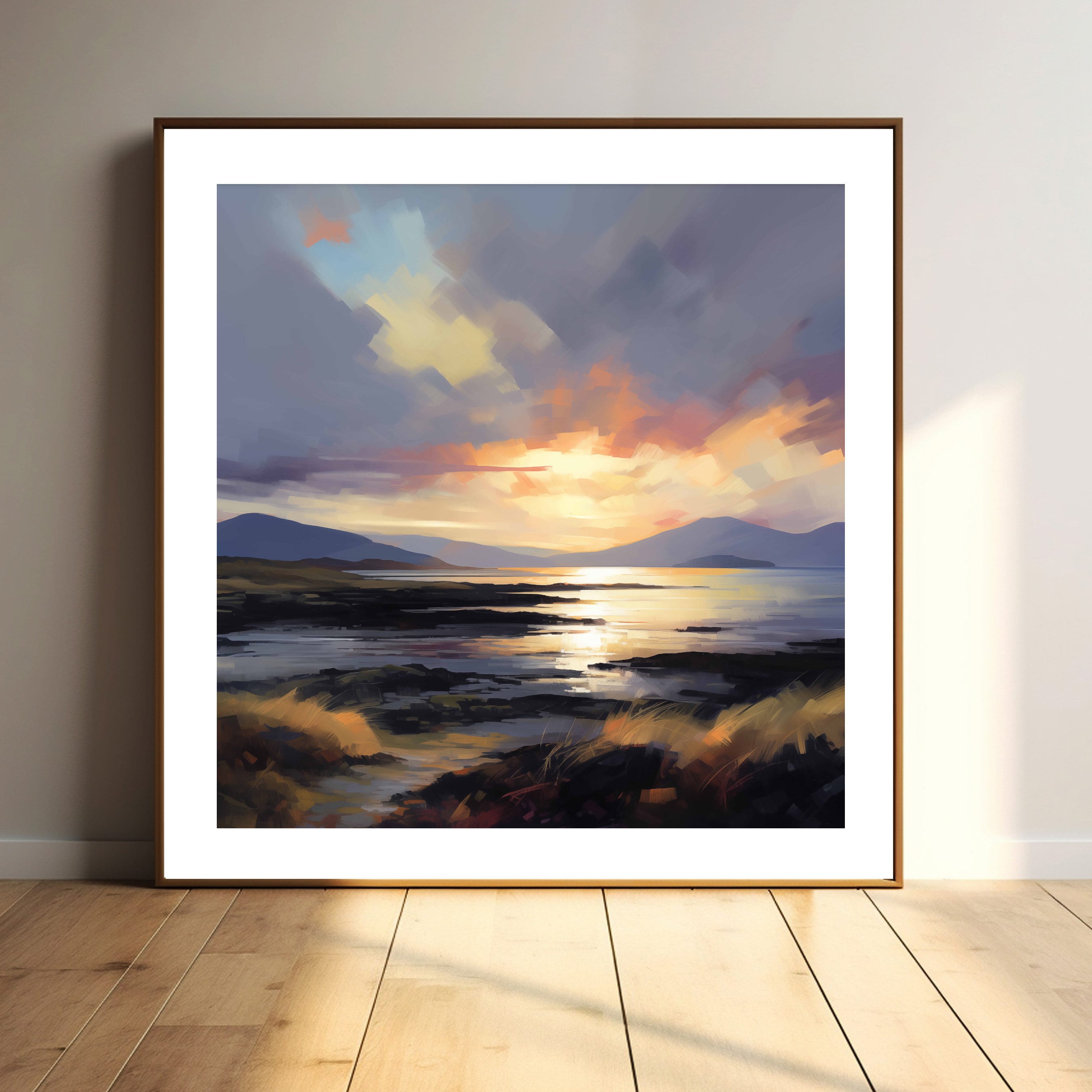 Abstract Oil Painting Donegal Beach Ireland, Irish Landscape Paintings ...