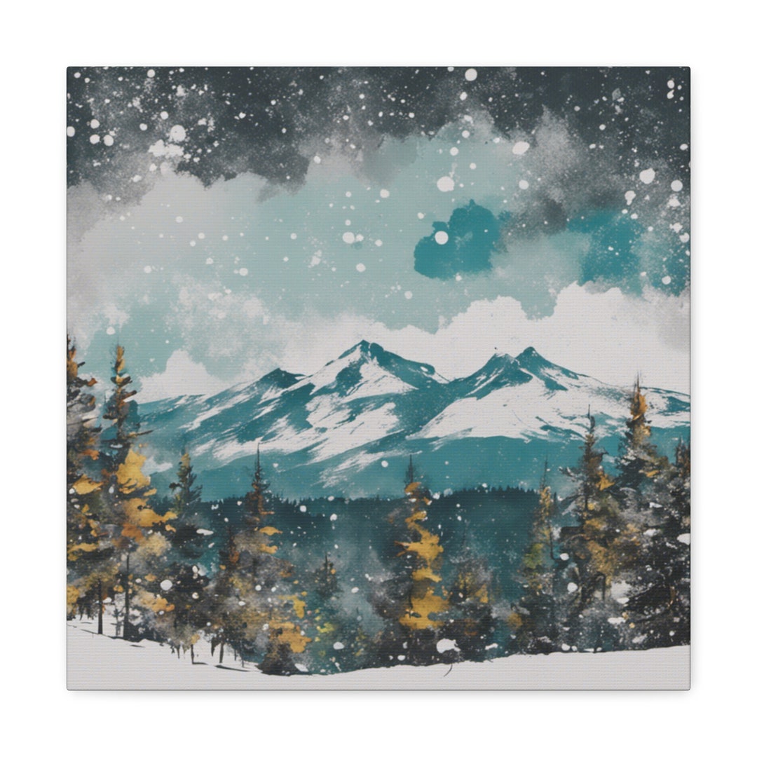 Winter Landscape Canvas Art Winter Art Winter Canvas Art Etsy