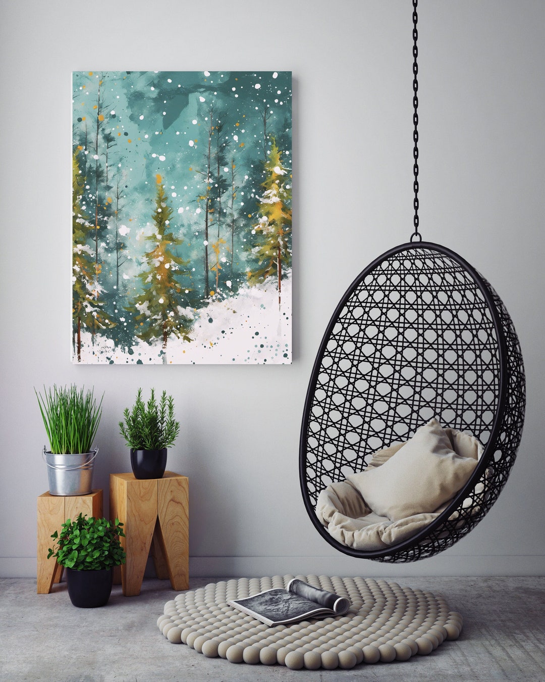 Winter Landscape Canvas Art, Winter Art, Winter Canvas Art, Winter
