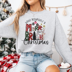 Have Yourself A Merry and Bright Christmas Sweatshirt, Christmas Sweatshirt, Holiday Sweatshirt, Cute Christmas Sweater, Trendy Christmas