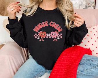 Felpa con cappuccio da infermiera, maglietta retrò per San Valentino