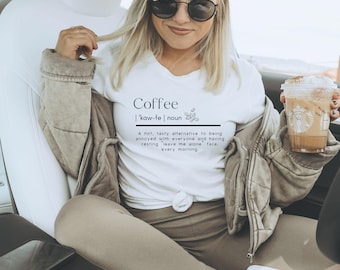 Coffee Definition Bella Canvas T-Shirt, Funny Coffee Lover Shirt
