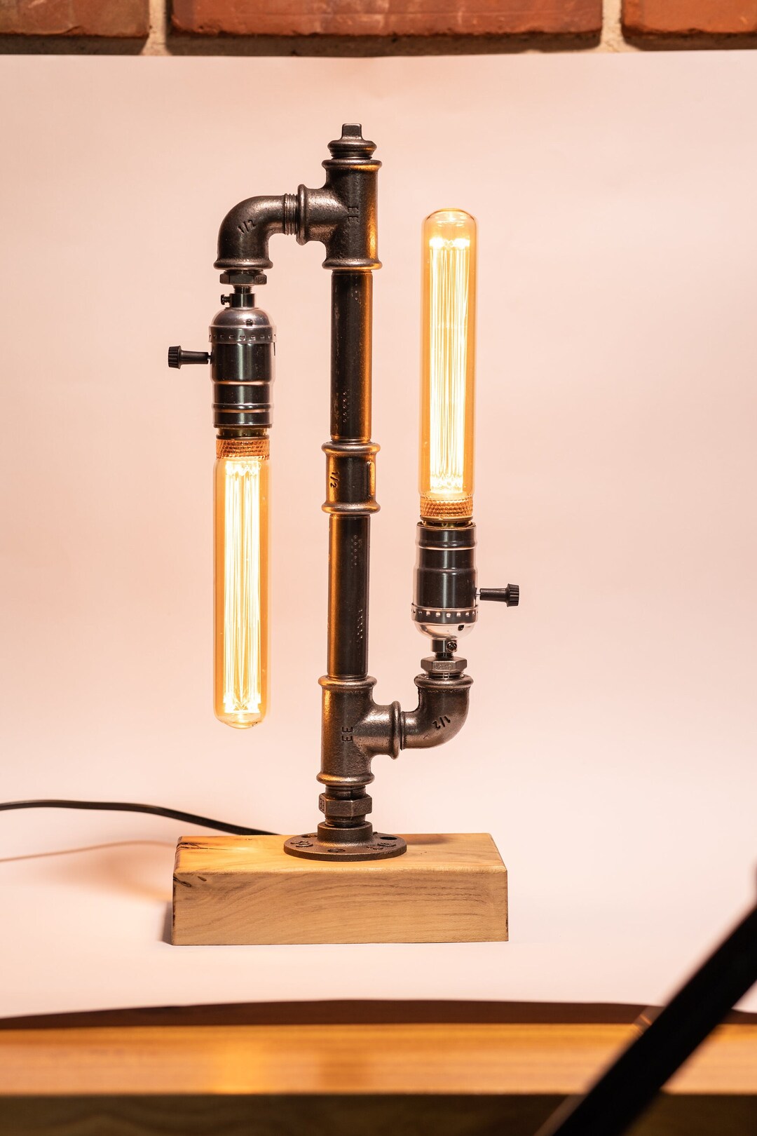 Table Lamp With Edison Bulbs Industrial Loft Industrial Style Home