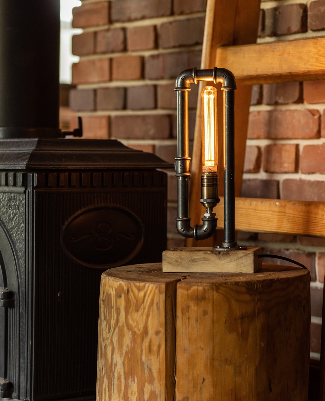 Table Lamp With Edison Bulbs Industrial Loft Industrial Style Home