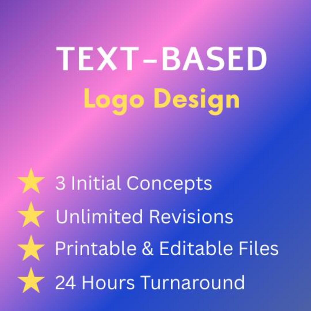 Custom Text Logo Design: Professional Brand Identity - Etsy