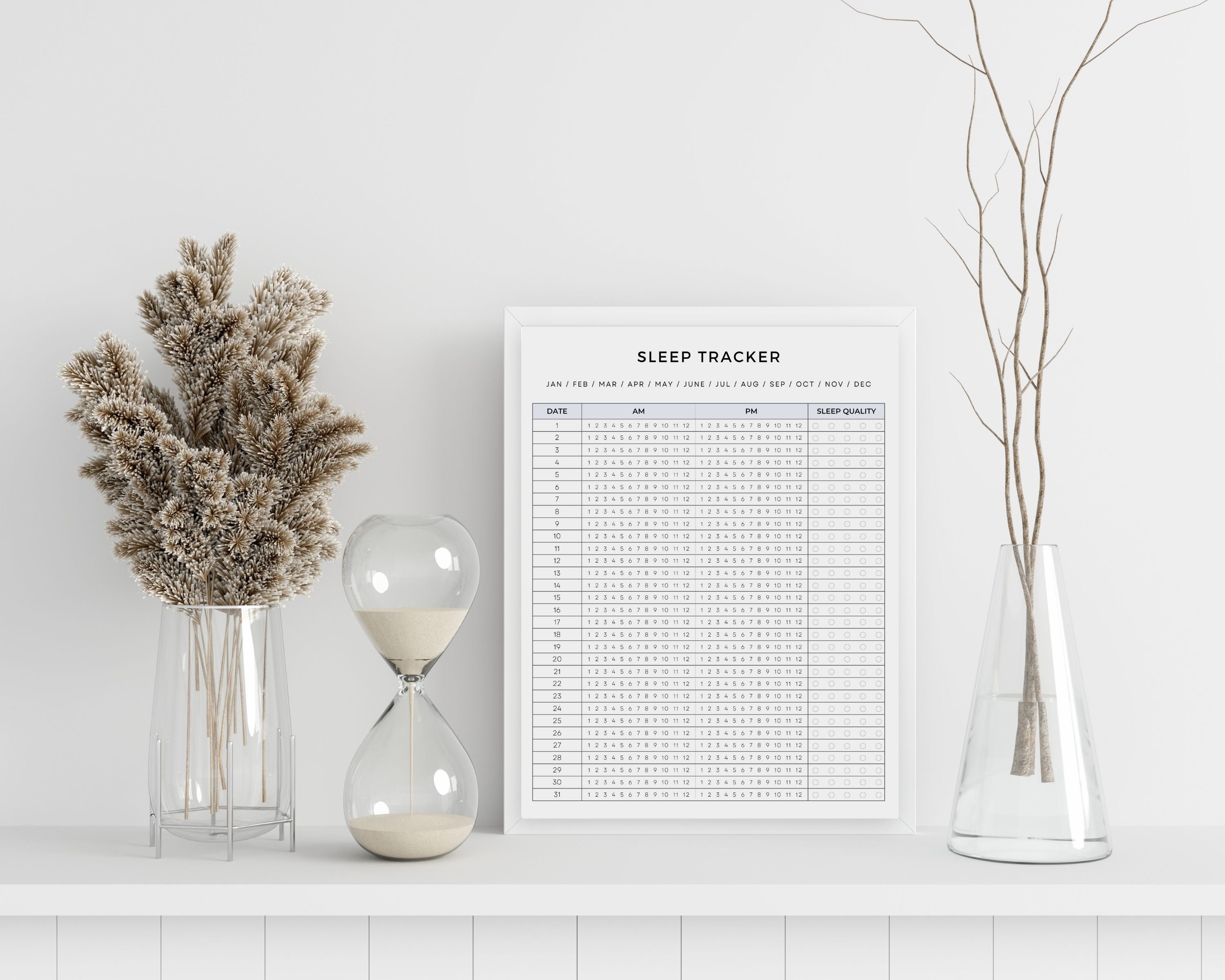 Simple Habit Sleep Tracker Planner Digital Monthly Habit Tracker Daily