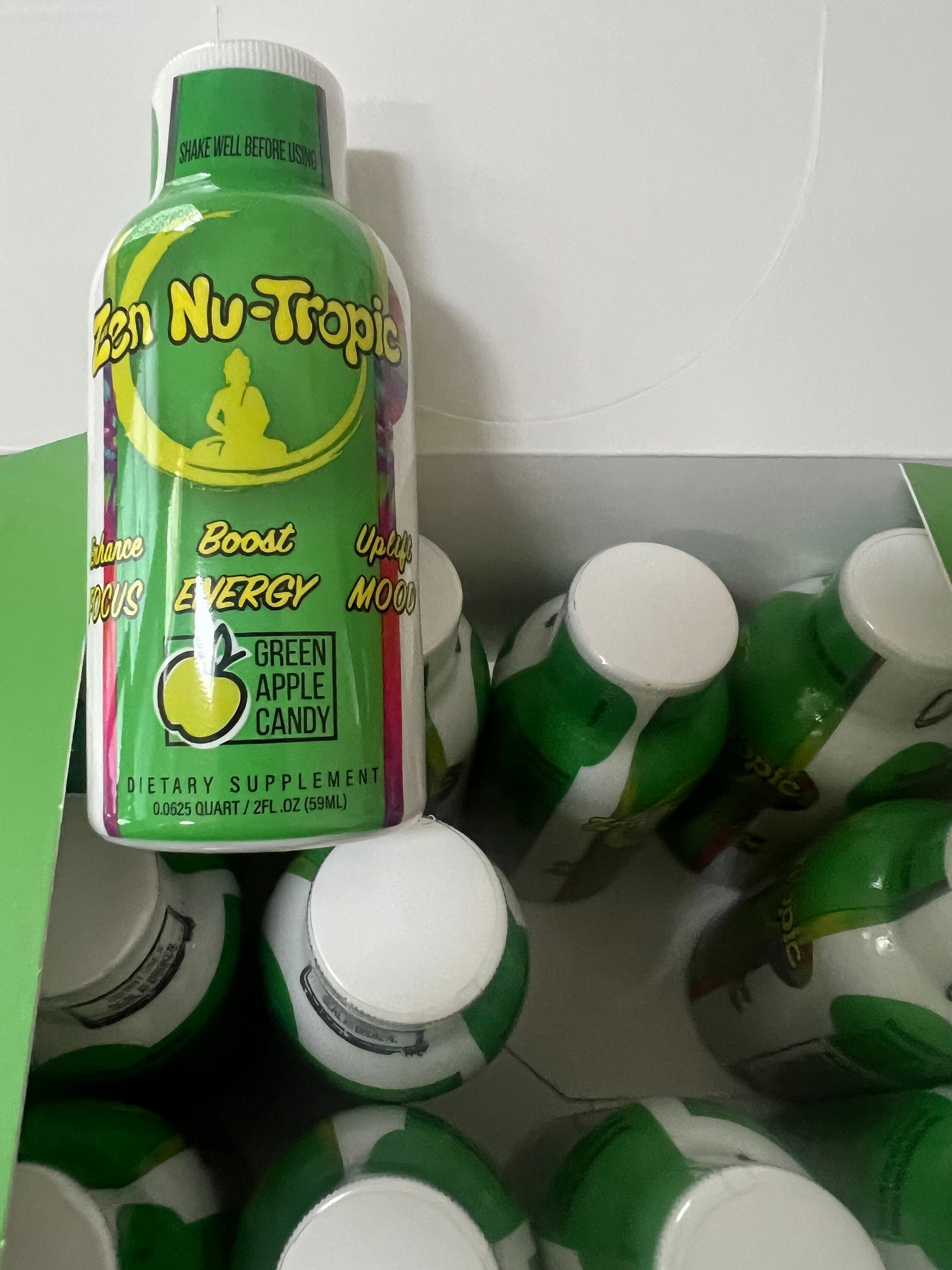 Zen Power Energy Green Apple Candy Shot 12 Shots Alert and Etsy