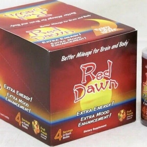 Red Dawn Extra Energy extra Mood Enhancer (4 serving each bottle) x 12 bottles deal