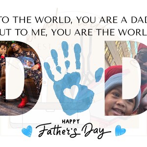 Father&#39;s Day Handprint Gift, Dad, Daddy, Dada, Papa, Feliz dia del Padre, Printable DIY,  Editable Craft, Kids Activity Digital Download