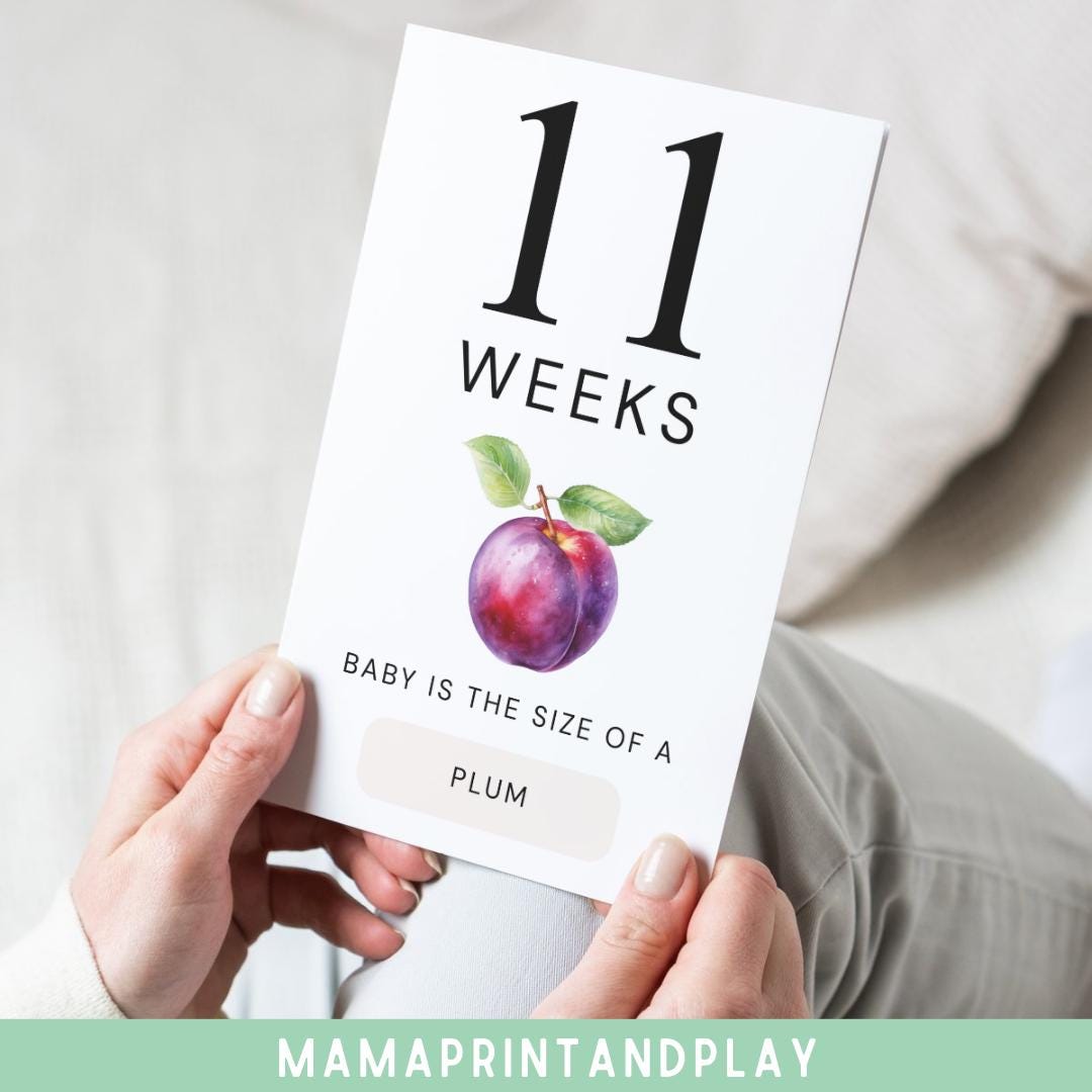 Pregnancy Milestone Cards Editable Printable | Week by Week Bump Cards ...