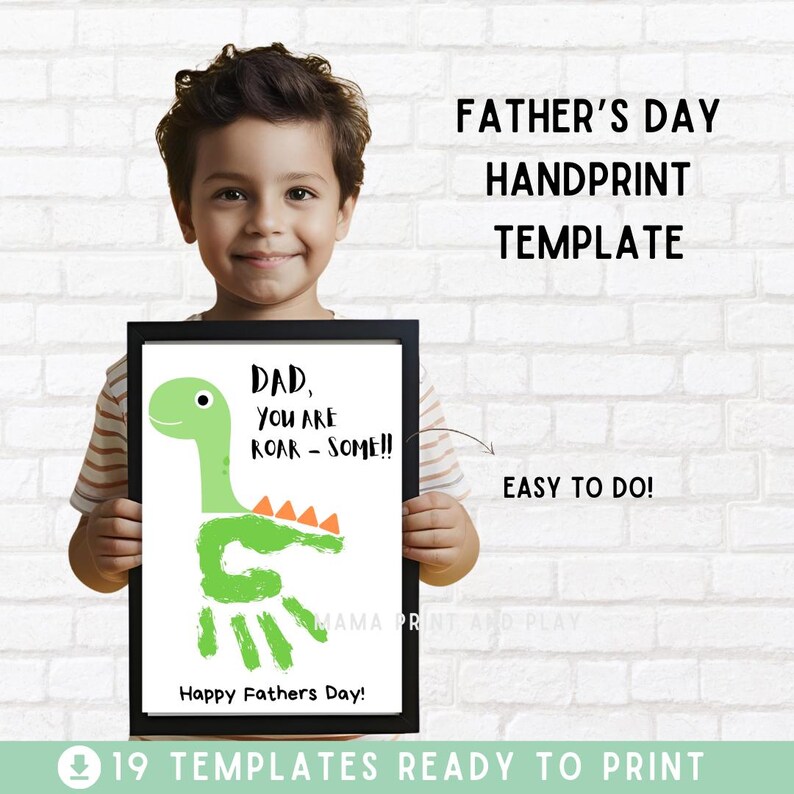 Fathers Day Handprint Template, Fathers Day Art Bundle, Father's Day ...
