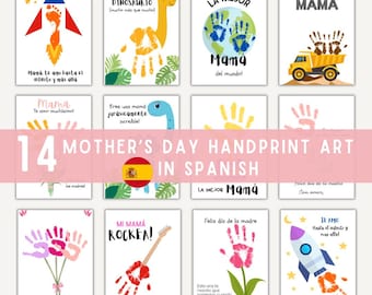 Mother's Day Printable Bundle (Spanish) | Mother's Day Handprint Craft | Handprint for Mom | Kids DIY Gift | Preschool Spanish Art