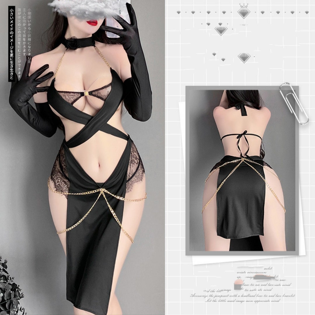 Lingerie See Through - Role Play Lingerie Set- Cosplay Lingerie - Charm Uniform Set - Cosplay Costume