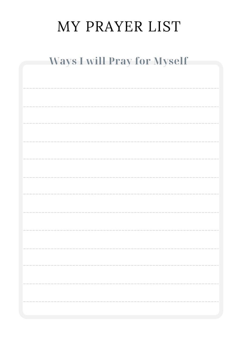 Printable Prayer Journal: Gratitude, Reflection, & Meditation (PDF ...