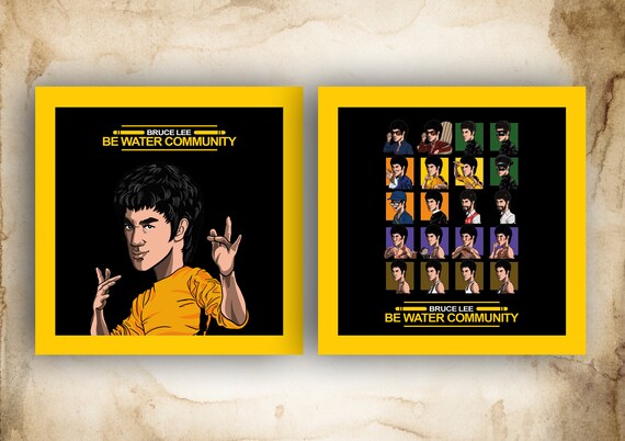 Bruce Lee Be Water Illustrations Book 22 Top Etsy