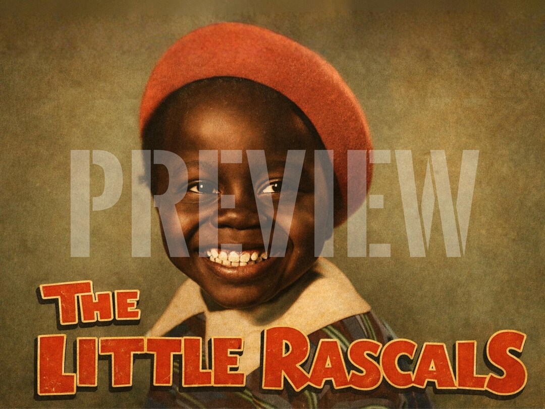 Little Rascal Signature Goodbye The Little Rascals Retro Poster - Digital Art C - High Quality 40x30 ...