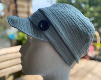 Muslin summer hat cap peaked cap