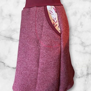 Saia de lã para caminhada feminina com bolsos