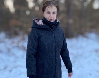 Walkjacke Parka Wolljacke Damen