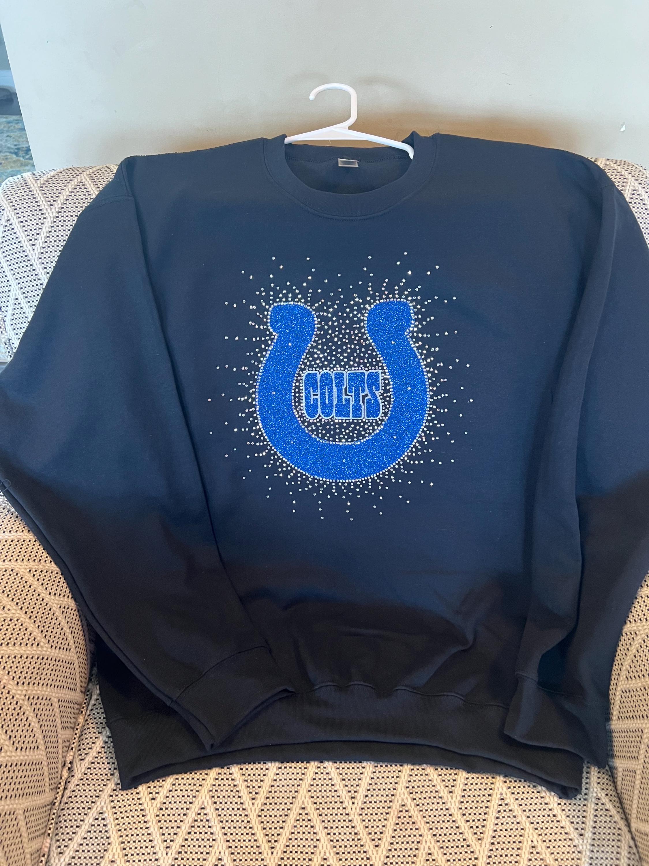 Colts Rhinestone Crewneck Sweatshirt Etsy