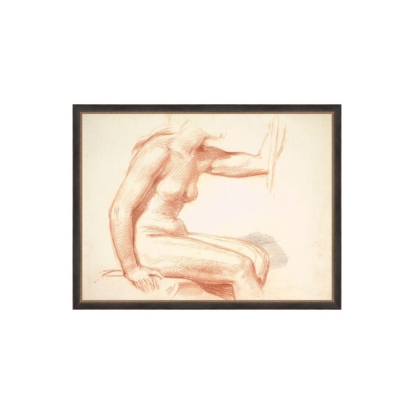 Female Figure. Figure Study. Female Sketch. Sketch of a Woman's Body. Affordable Art. Vintage Drawing. Drawing of Woman. Figure Sketch.