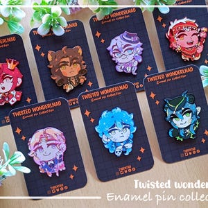 Twisted Wonderland Buntes Emaille Pin Set