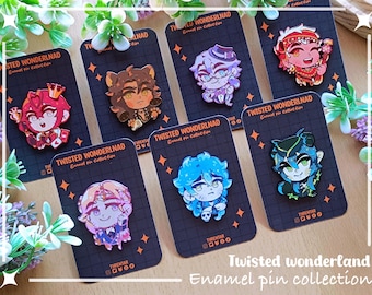 Twisted Wonderland Colorful Enamel Pin Set ( Preorder )
