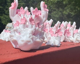 3D Printed Articulated Cherry Blossom Dragon | Sakura Flower