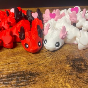Cupid Snake Valentine’s Day Gift | Snake with Wings & Hearts | Unique 3D Printed Decor | Cute Valentine’s Gift for Snake Lovers